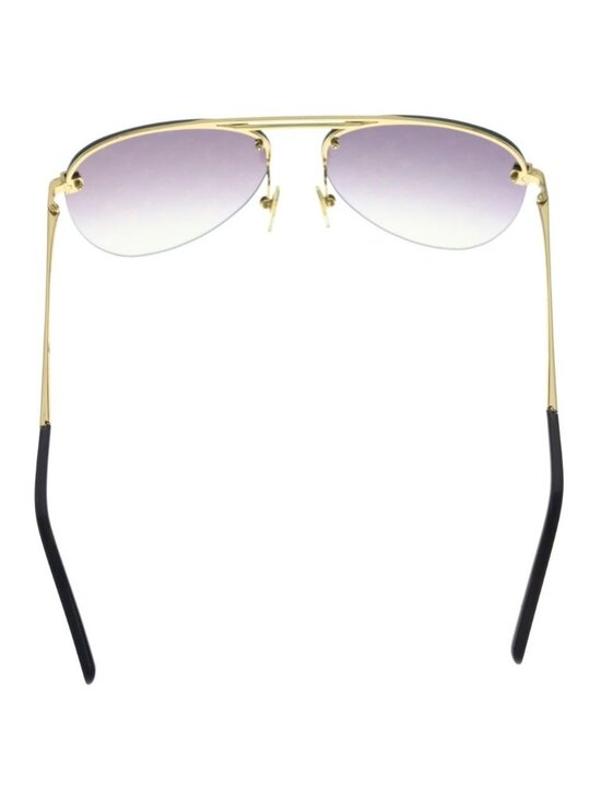 Louis Vuitton Clockwise Monogram Lens Side Temple Logo Teardrop Sunglasses Gold main image 5